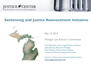 Sentencing and Justice Reinvestment Initiative