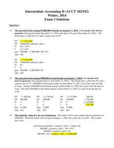 Intermediate Accounting II (ACCT 342/542) Winter, 2014 Exam 2