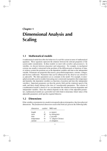 Dimensional Analysis and Scaling