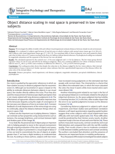 Object distance scaling in real space is preserved in low vision