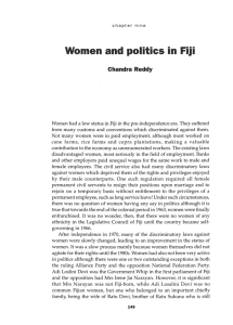Women and politics in Fiji