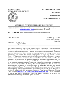 AFMAN 32-1084 Facility Requirements