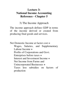 Lecture 3: National Income Accounting Reference