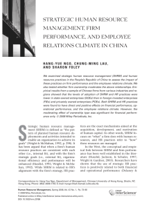 Strategic human resource management, firm performance, and