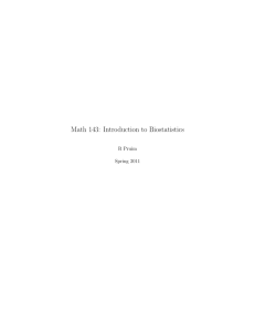 Math 143: Introduction to Biostatistics