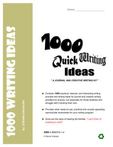 1000 writing Ideas - Timesavers for Teachers