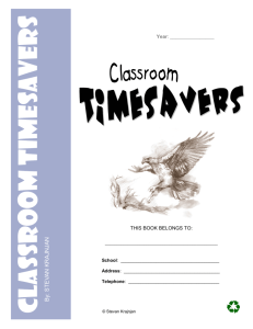 Classroom Timesavers - UNM STEM