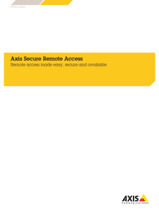 Axis Secure Remote Access