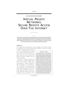 Virtual Private Networks: Secure Remote Access Over the