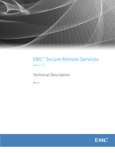 EMC Secure Remote Services 3.10 Technical Description