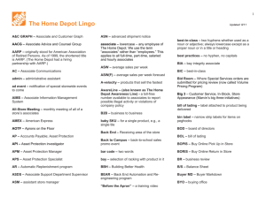 The Home Depot Lingo - Shiprock Home Light