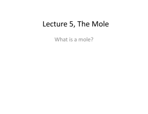 Lecture 5, The Mole