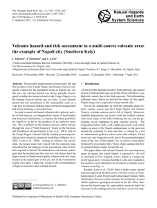 Volcanic hazard and risk assessment in a multi