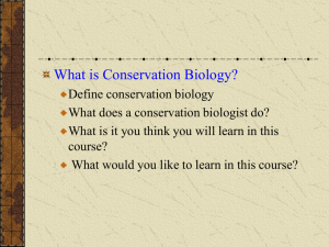 What is Conservation Biology?
