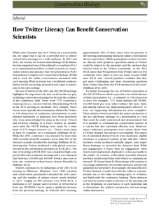 How Twitter Literacy Can Benefit Conservation Scientists