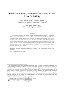 Free Cash-Flow, Issuance Costs and Stock Price Volatility∗