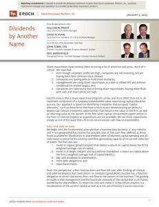 Dividends by Another Name - New York Life Investment Management
