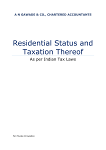 Residential Status for NRI under Income Tax