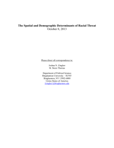 The Spatial and Demographic Determinants of Racial Threat