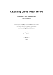 Advancing Group Threat Theory - Justus-Liebig