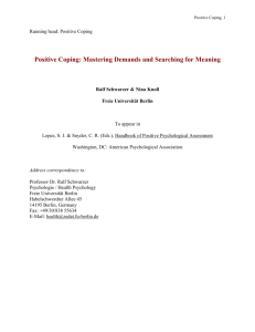 Positive Coping: Mastering Demands and Searching for Meaning