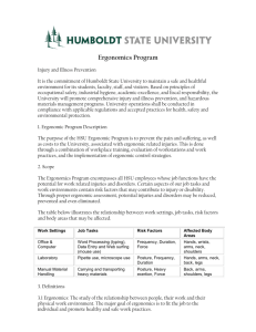 Ergonomics Program - Humboldt State University