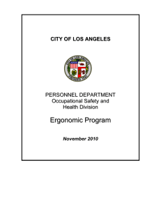 Ergonomic Progra mm - City of Los Angeles Personnel Department