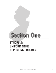 Synopsis: Uniform Crime Reporting Program
