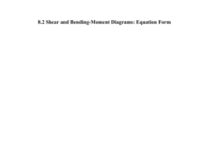 8.2 Shear and Bending-Moment Diagrams: Equation Form
