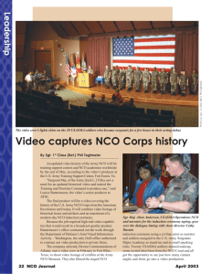 Video captures NCO Corps history
