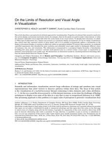 On the limits of resolution and visual angle in visualization