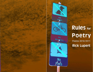 Rules for Poetry