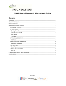 SMG Stock Research Worksheet Guide