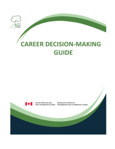career decision-making guide - Canadian Career Development