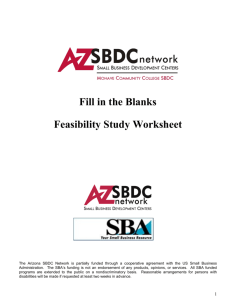 Fill in the Blanks Feasibility Study Worksheet