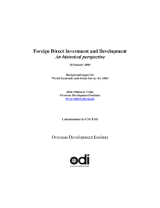 Foreign direct investment and development