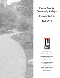 Academic Bulletin - Passaic County Community College