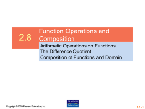 Function Operations and Composition