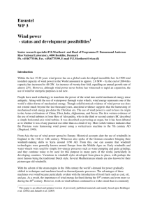 Eusustel WP 3 Wind power - status and development possibilities1