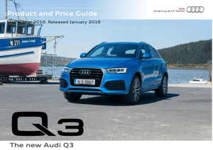 Product and Price Guide The new Audi Q3