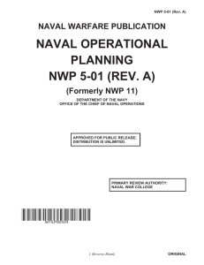 NWP 5-01 Rev A -- Naval Operational Planning