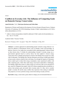 Conflicts in Everyday Life: The Influence of Competing Goals on