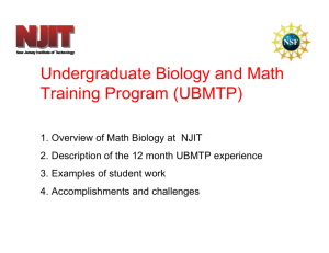 Undergraduate Biology and Math Training Program (UBMTP)
