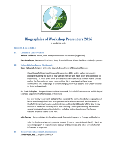 Biographies of Workshop Presenters 2016
