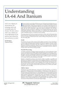 Understanding IA-64 and Itanium