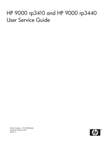 HP 9000 rp3410 and HP 9000 rp3440 User Service Guide