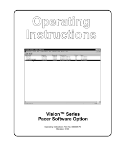 VP Pacer Operator's manual