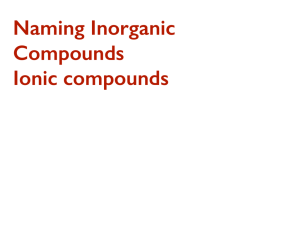05.1 - Naming Inorganic Compounds