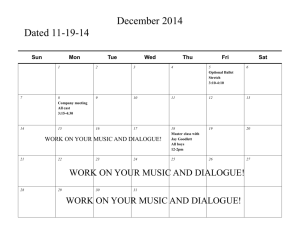 Rehearsal Schedule