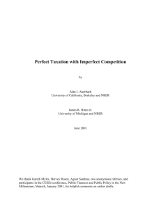 Perfect Taxation with Imperfect Competition
